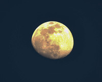 Waxing Gibbous Moon - Cropped - crazy color - Reflections of the sunset - DSC_9372_edited - 10x8